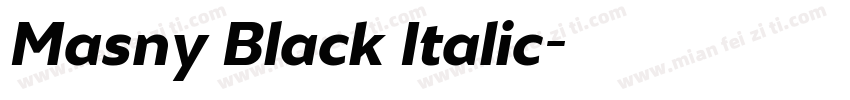 Masny Black Italic字体转换